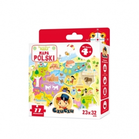 CzuCzu: Kieszonkowe Puzzle - Mapa Polski (CZU336573)