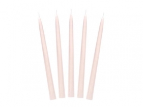 Świeca stożkowa matowa nude 24cm 10szt