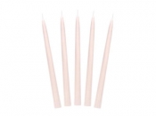 Świeca stożkowa matowa nude 24cm 10szt