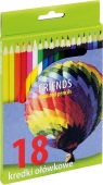 Kredki ołówkowe sześciokątne 18 kolorów