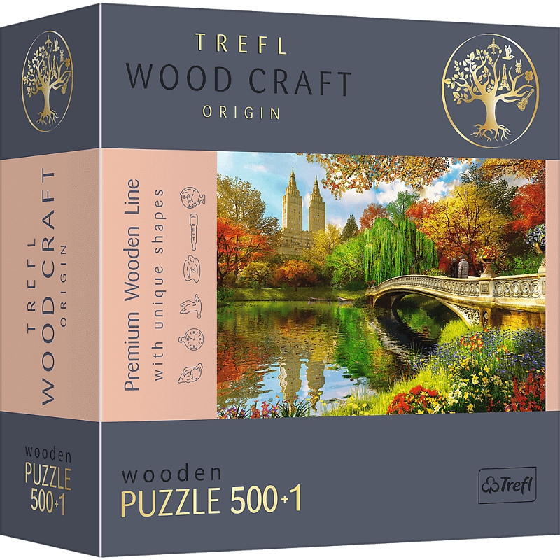 Trefl, Puzzle drewniane 500+1: Central Park, Manhattan (20157)