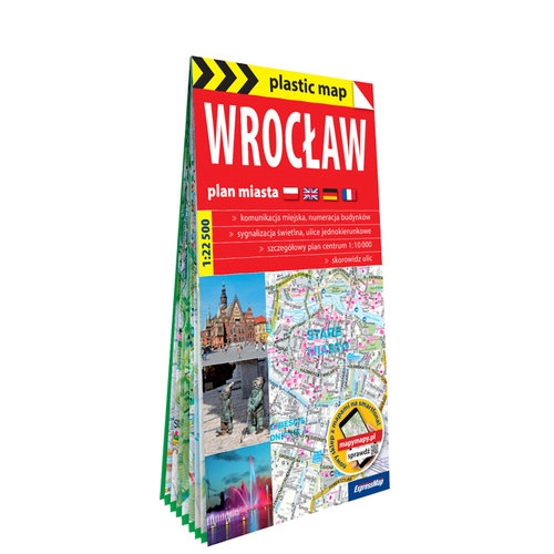 Wrocław; laminowany plan miasta 1:18 000