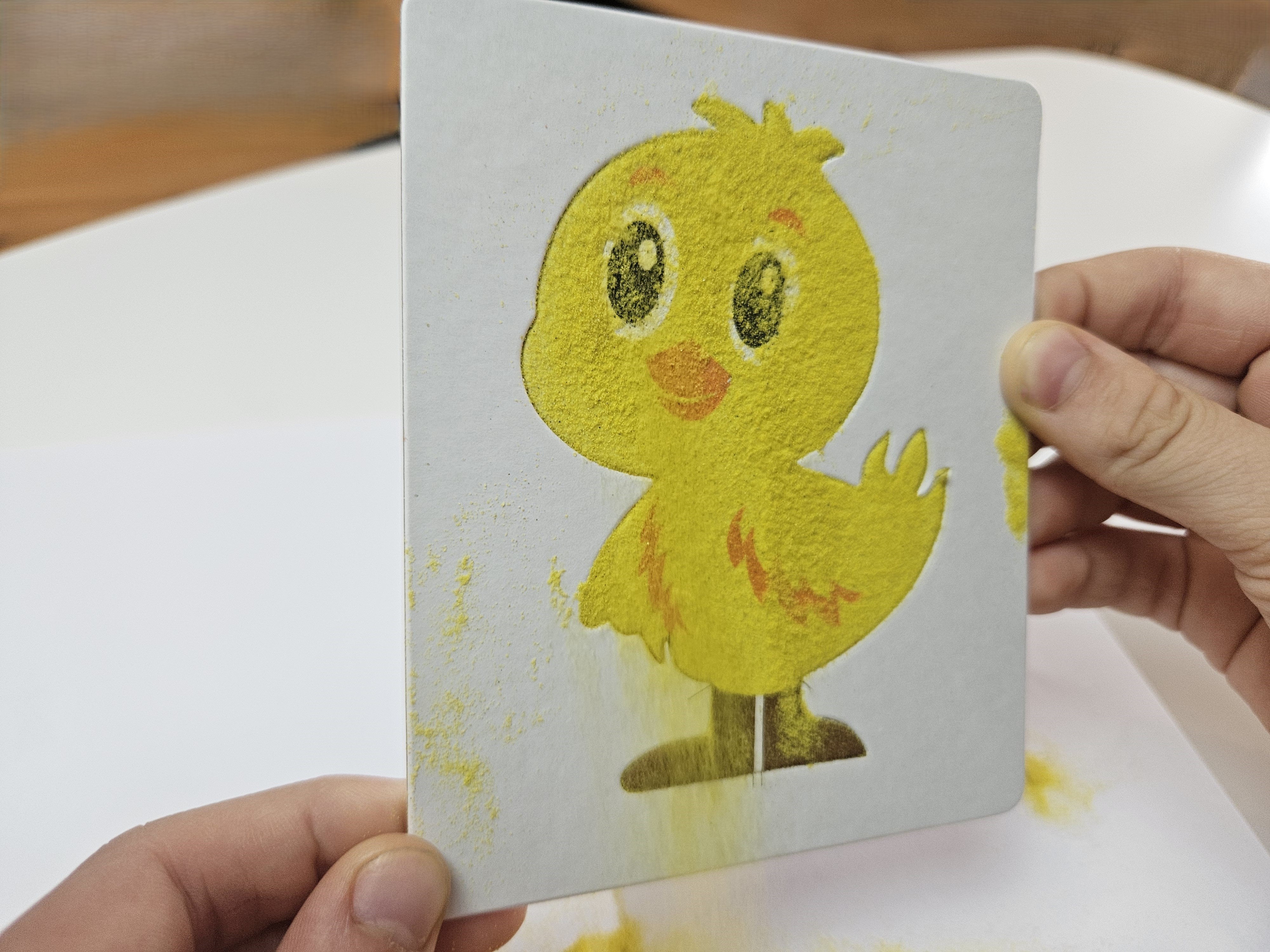 Zestaw kreatywny Piaskowe Malowanki - Ozdoby Wielkanocne - Kurczaczek