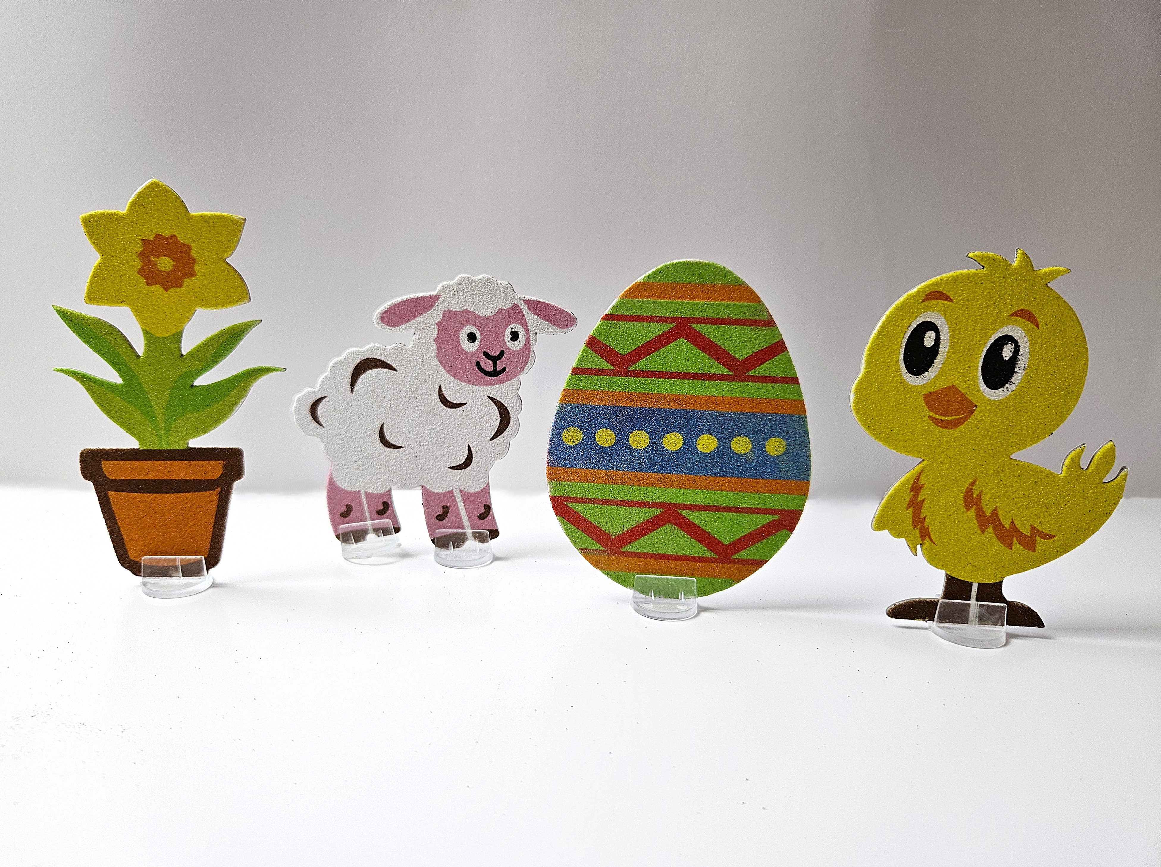 Zestaw kreatywny Piaskowe Malowanki - Ozdoby Wielkanocne - Kurczaczek