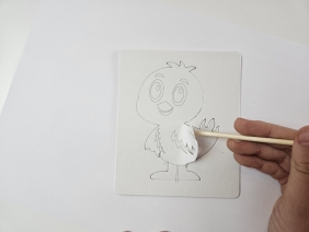 Zestaw kreatywny Piaskowe Malowanki - Ozdoby Wielkanocne - Kurczaczek