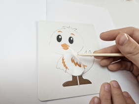 Zestaw kreatywny Piaskowe Malowanki - Ozdoby Wielkanocne - Kurczaczek