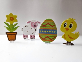 Zestaw kreatywny Piaskowe Malowanki - Ozdoby Wielkanocne - Kurczaczek
