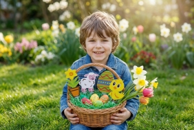 Zestaw kreatywny Piaskowe Malowanki - Ozdoby Wielkanocne - Kurczaczek