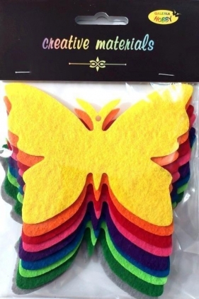 Motyle z filcu 11,5x8,5cm 9szt