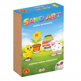 Zestaw kreatywny Piaskowe Malowanki - Ozdoby Wielkanocne - Kurczaczek