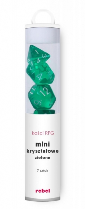 Komplet kości Mini Kryształowe Zielone (14574)
