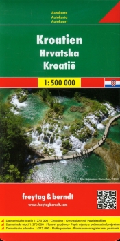 Chorwacja mapa drogowa 1:500 000