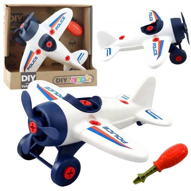 Samolot policyjny do skręcania ze śrubokrętem