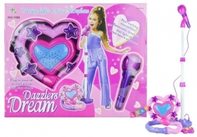 Mikrofon dream na stojaku z głośnikiem światła
