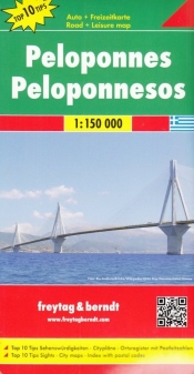 Peloponez mapa 1:150 000