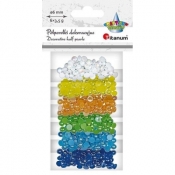 Koraliki plastikowe połówki kuli 6 kolorów 3,5g