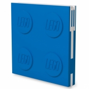 LEGO, Kwadratowy notatnik z długopisem - Niebieski (52257)