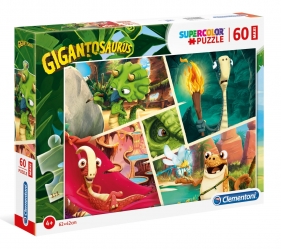 Clementoni, Puzzle Maxi SuperColor 60: Gigantosaurus (26457)