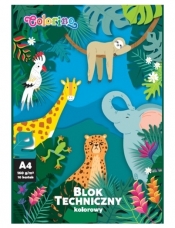 Colorino Blok Techniczny Kolorowy A4/10kartek 160g - Zoo