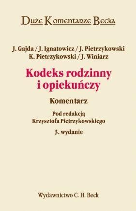 Kodeks rodzinny i opiekuńczy Komentarz