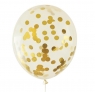 Balony z konfetti złotym 30cm 5szt