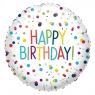  Balon foliowy Confetti Birthday standard 43cm