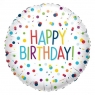 Balon foliowy Confetti Birthday standard 43cm