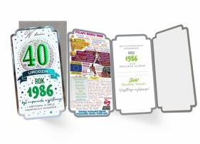 Karnet Urodziny 40