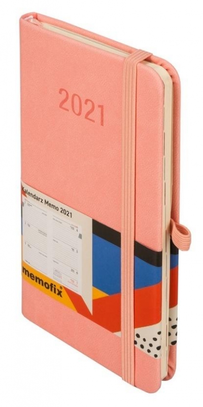 Kalendarz 2021 Memofix A6 Różowy TDW ANTRA