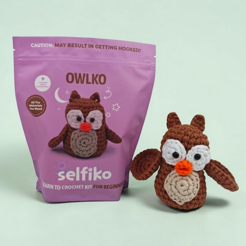 Zestaw do szydełkowania sowa Owlko