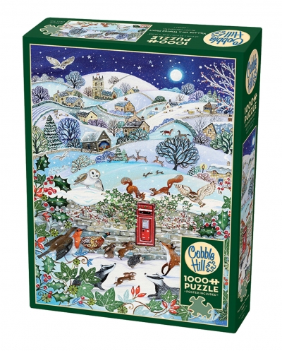 <img src='https://webimage.pl/pics/576/2/d625012402576.jpg' style='height:440px' /> Puzzle 1000 Wieś zimową nocą 112695
