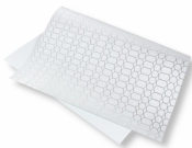 Papier ozdobny brokatowy 140g 40x60cm srebrny 5ark