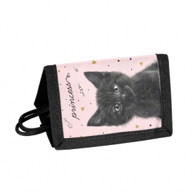 Portfel ze sznurkiem - Black Cat