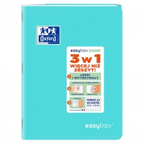 Zeszyt Oxford Easybook Pastel A4/60k kratka z marginesem, 1 szt