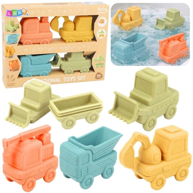 Zabawki do kąpieli pojazdy gumowe 4szt.