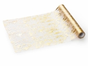 Bieżnik siatka złoty nadruk 0,36x9m