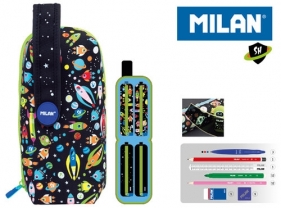 Multipiórnik owalny z 4 piórnikami SH czarny wzorki