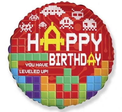 Balon foliowy Happy Birthday Bricks FX 46cm