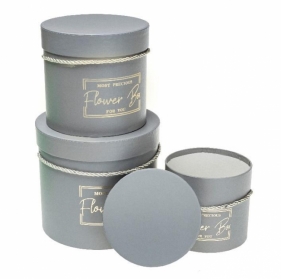 Pudełko Flower Box 3szt szary ROZETTE