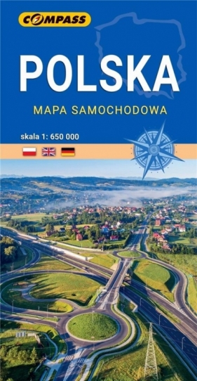 Mapa samochodowa. Polska 1:650 000 lam w.2022 - praca zbiorowa