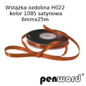 Wstążka ozdobna H022 kol.1085 satyna 6mmx25