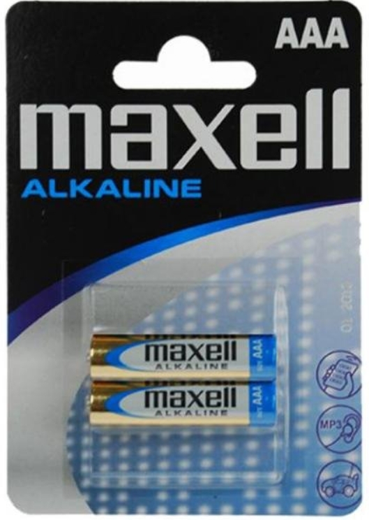 Baterie. 2x bateria alkaliczna. Maxell Alkaline LR03/AAA