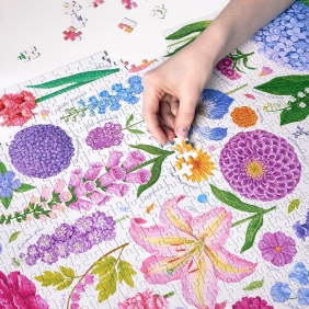 Puzzlove CzuCzu: Kwiaty ogrodowe - puzzle rodzinne, 1000 el