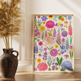 Puzzlove CzuCzu: Kwiaty ogrodowe - puzzle rodzinne, 1000 el