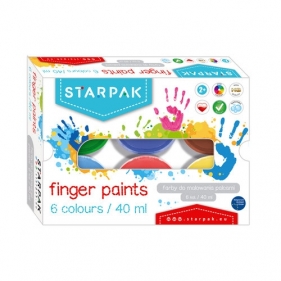 Farby do malowania palcami, 6 kolorów x 40ml (448008)