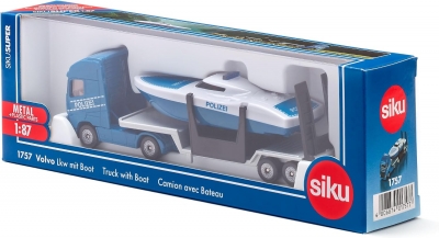 <img src='https://webimage.pl/pics/577/7/d4006874017577.jpg' style='height:440px' /> Siku Super Ciężarówka Volvo z łodzią S1757