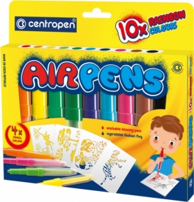 Centropen: Airpens Colouring Set 1500, 10 kolorów + 4 szablonów (615001006)