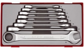 Zestaw kluczy płasko - oczkowych z grzechotką 8 szt. TENGTOOLS TT6508RS (166720102)