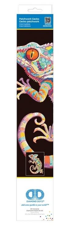 Diamond Dotz - Flocked Neon Patchwork Gecko