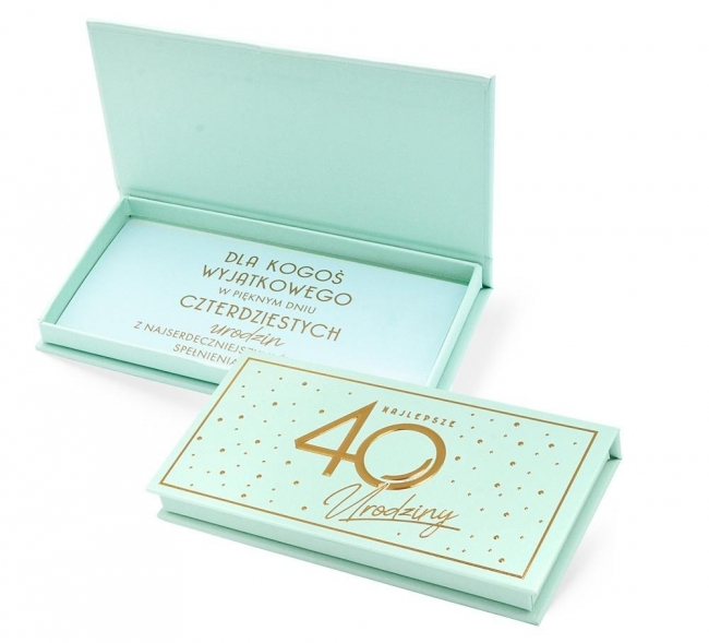 Pudełko ozdobne na banknoty Urodziny 40 Elite